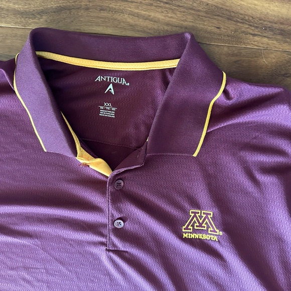 Antigua Mens Minnesota Golden Gophers Maroon Logo Polo size XXL - Picture 2 of 2
